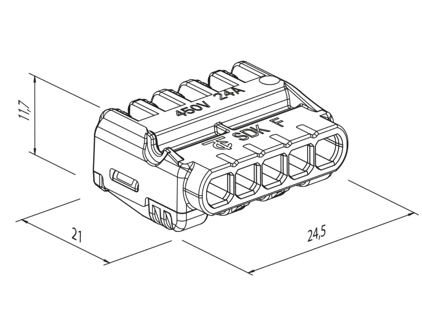 SDKF connector for lighting and installation - Electro Terminal