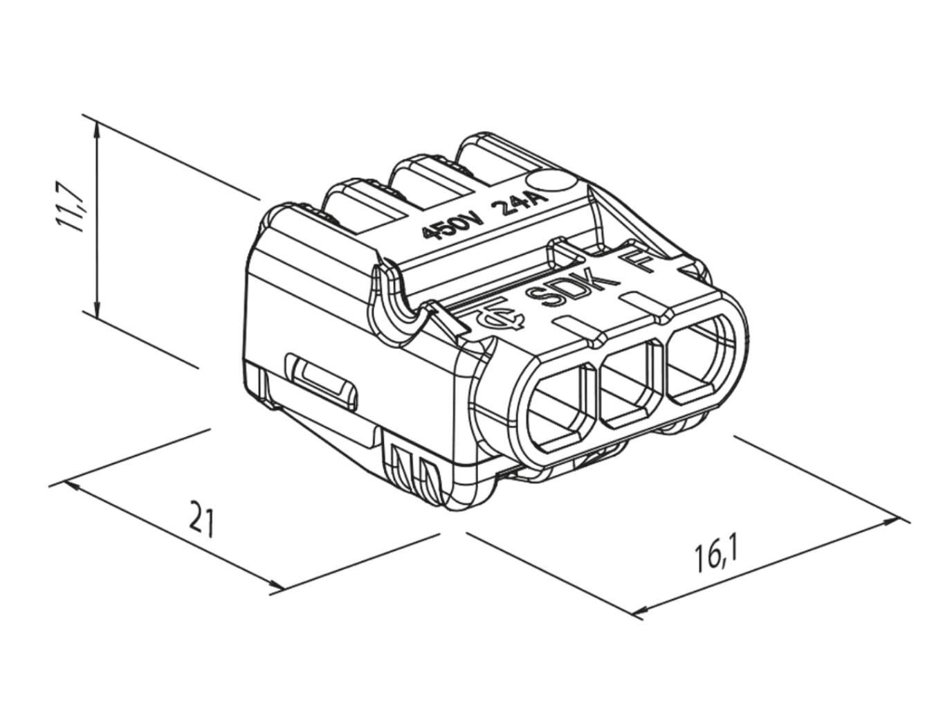 SDKF connector for lighting and installation - Electro Terminal